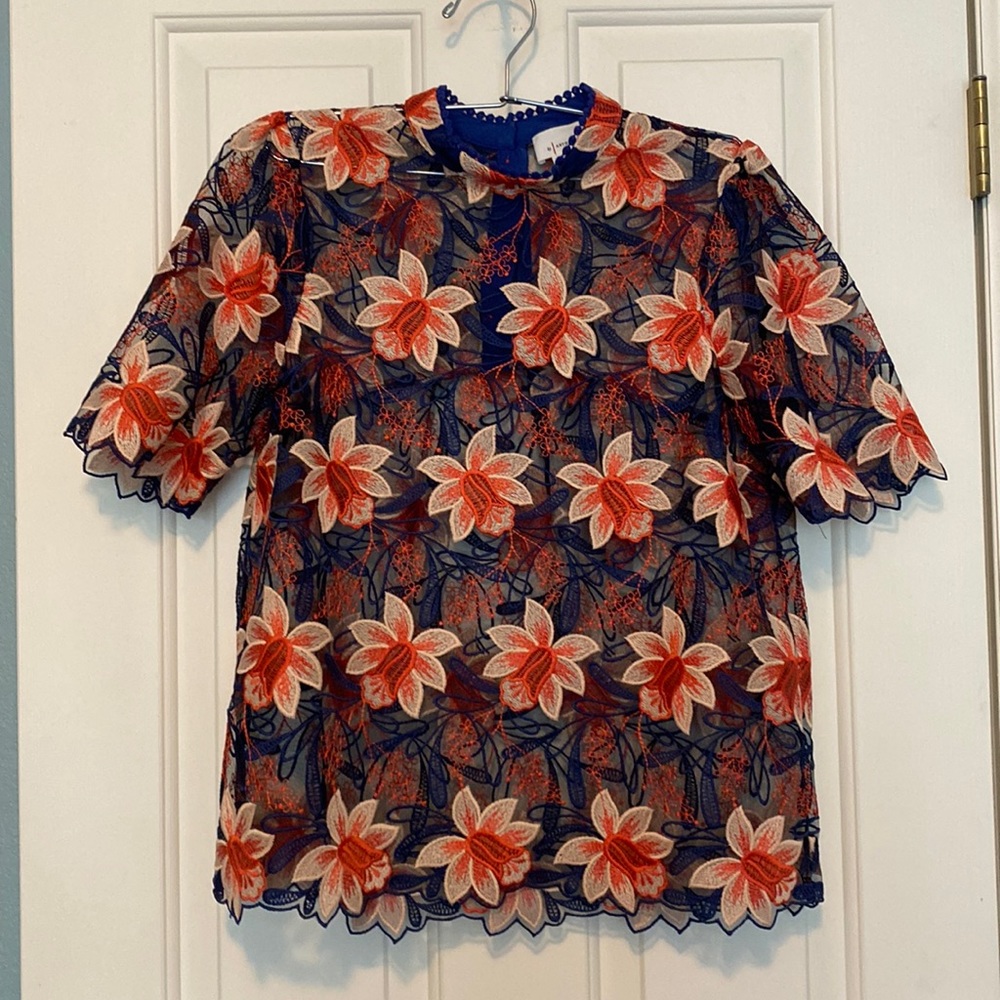 Anthropology - Embroidered Top